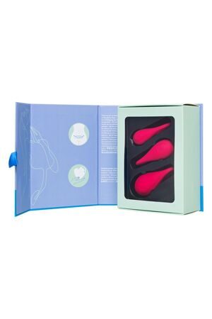 Набор вагинальных шариков Satisfyer YONI, силикон, красный,  2 см.