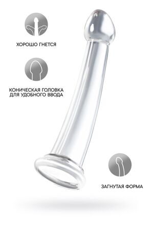 Нереалистичный фаллоимитатор Jelly Dildo XL Toyfa Basic, TPE, прозрачный, 22 см